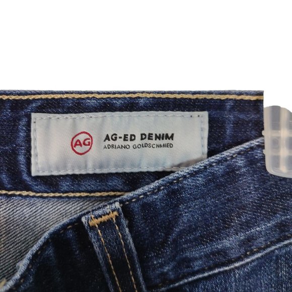 Adriano Goldschmied Ag-Ed Womens 25 Blue Denim Ex-Boyfriend Slouchy Slim Jeans - Picture 5 of 9